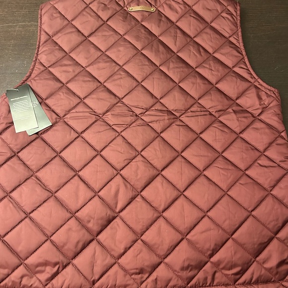 NWT RALPH LAUREN Women's Quilted Vest Corduroy Red Garnet Size L Large medium - Picture 3 of 5